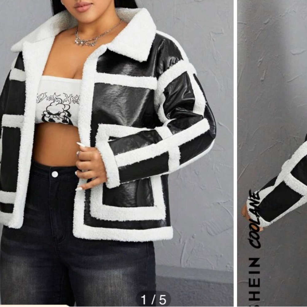 Teddy lined leather Coat